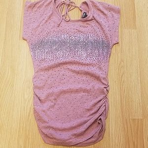 Pink gathered tunic